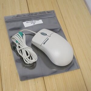 Microsoft 1.3A PS2 2-Button Roller Ball Mouse X05-53748 - Tested & Working - 06